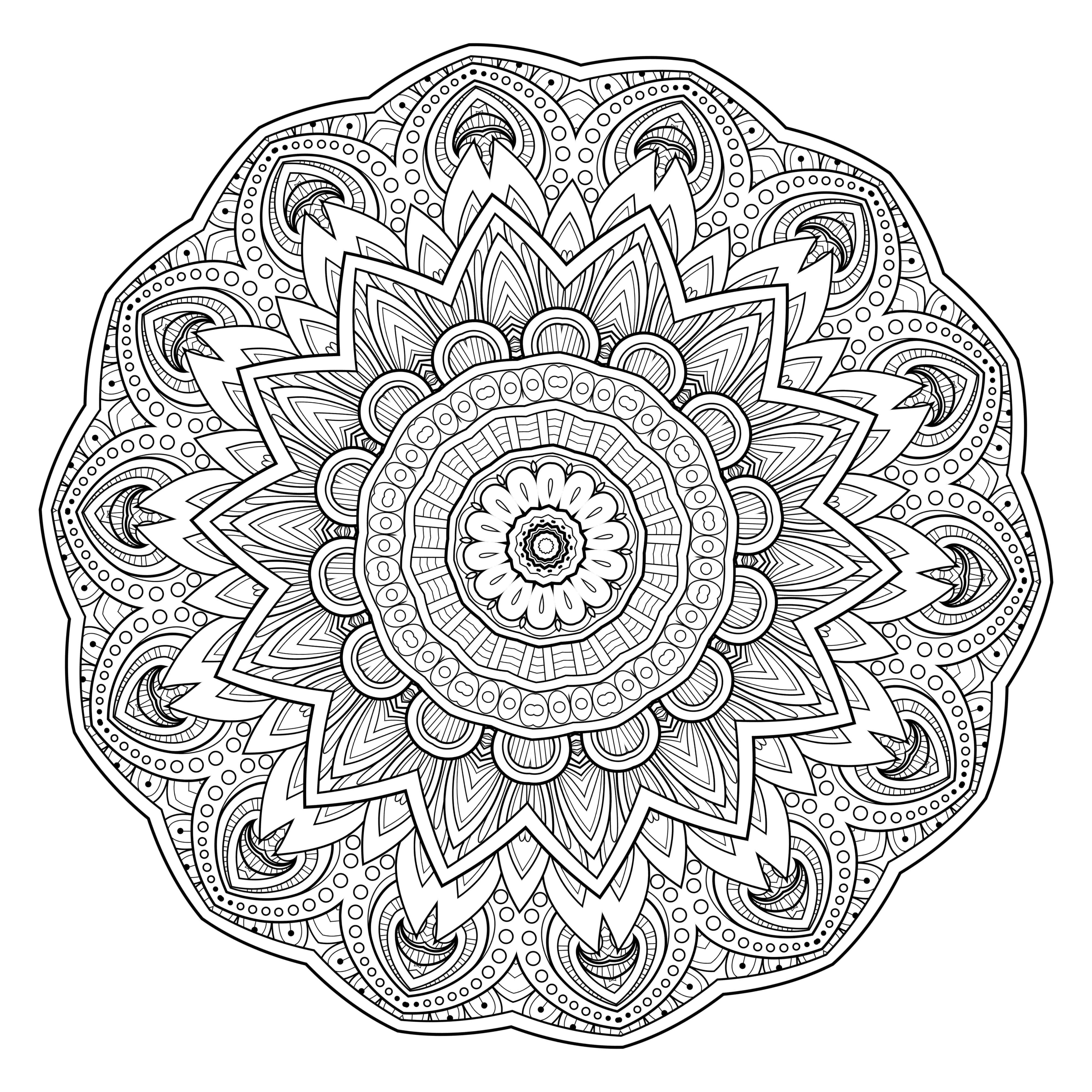 5 Free Printable Coloring Pages: Mandala Templates Intérieur - Free Printable Mandalas