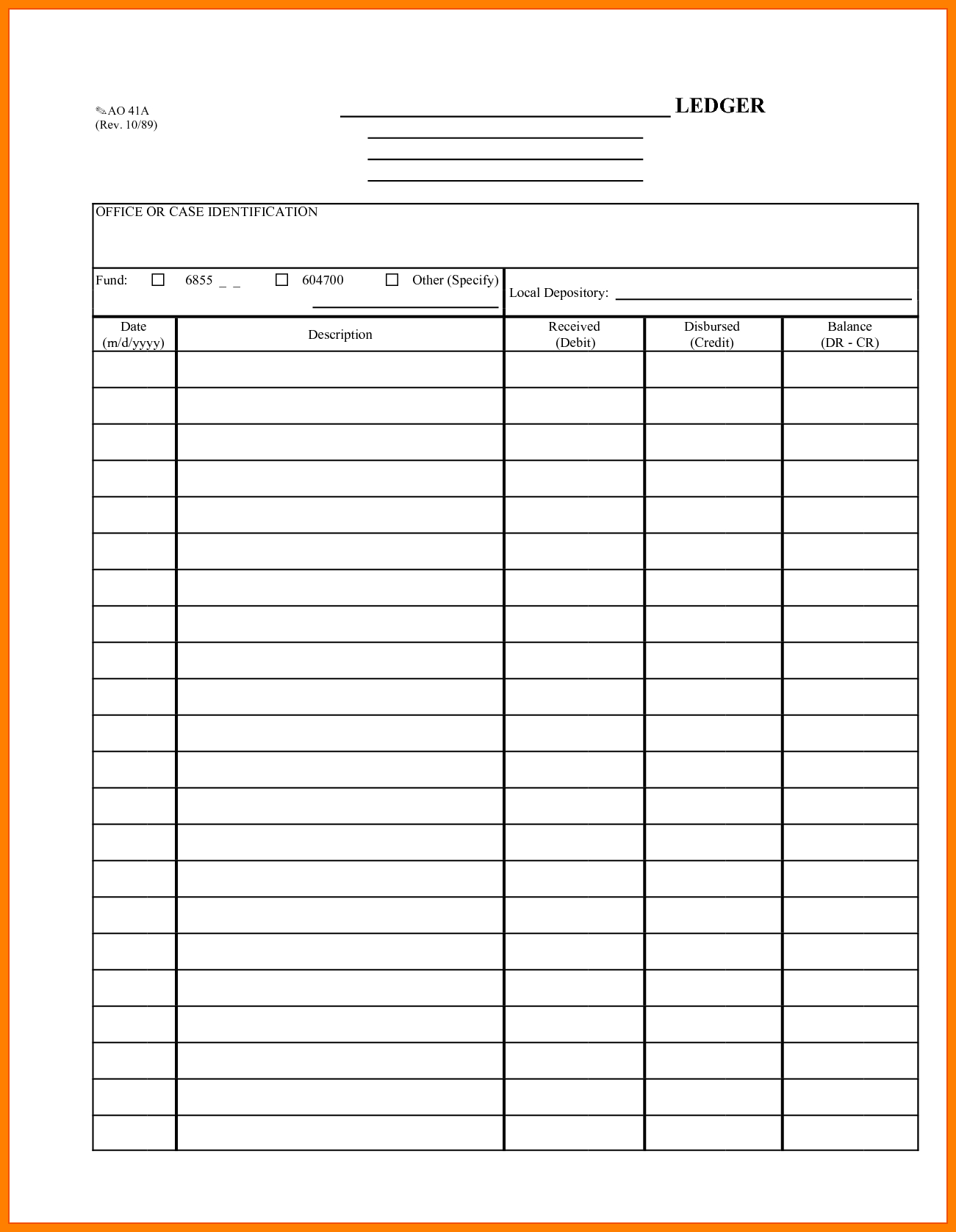 5+ Free Printable Ledger Pages | Ledger Review - Free Printable Ledger Sheets