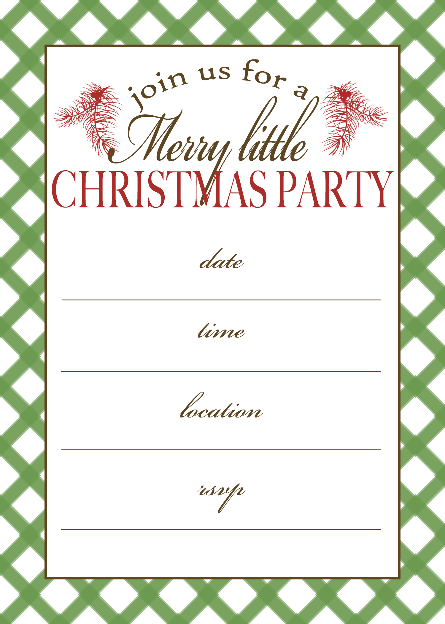 50 Beautiful Slumber Party Invitations | Kittybabylove - Free Printable Personalized Christmas Invitations