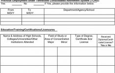 Free Printable General Application For Employment