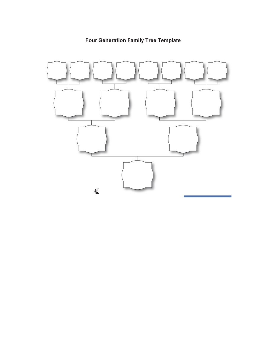 50+ Free Family Tree Templates (Word, Excel, Pdf) - Template Lab - Free Printable Family Tree Template 4 Generations