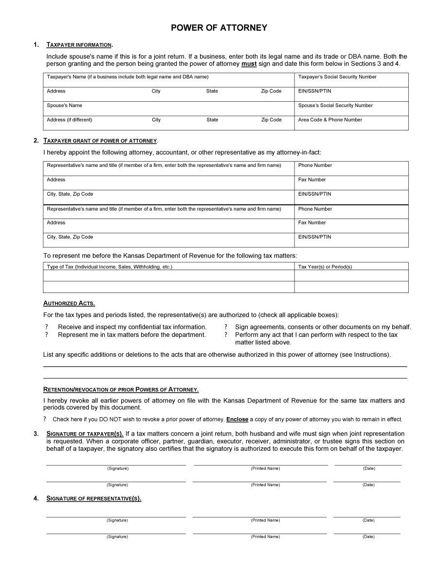 50 Free Power Of Attorney Forms &amp;amp; Templates (Durable, Medical,general) - Free Printable Power Of Attorney