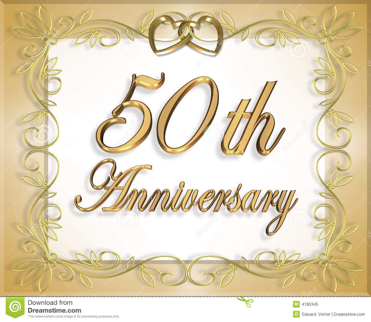 50Th Wedding Anniversary Card Stock Illustration - Illustration Of - Free Printable 50Th Anniversary Cards