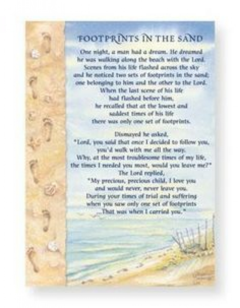 52 Best Footprints In The Sand Poem Images On Pinterest | Footprints - Footprints In The Sand Printable Free