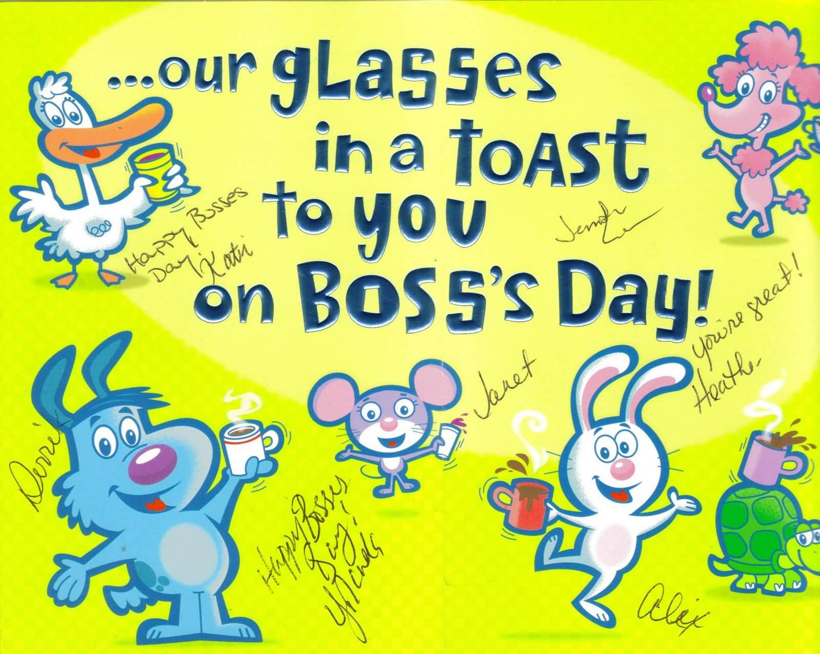 55+ Latest Boss Day Wish Pictures And Photos - Free Printable Funny Boss Day Cards