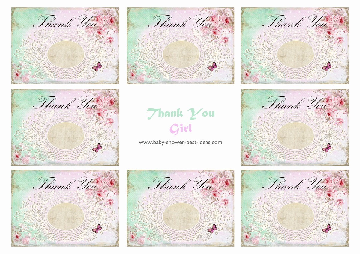 6 Best Images Of Printable Baby Shower Thank You Baby Steam Shower - Free Printable Baby Shower Thank You Cards