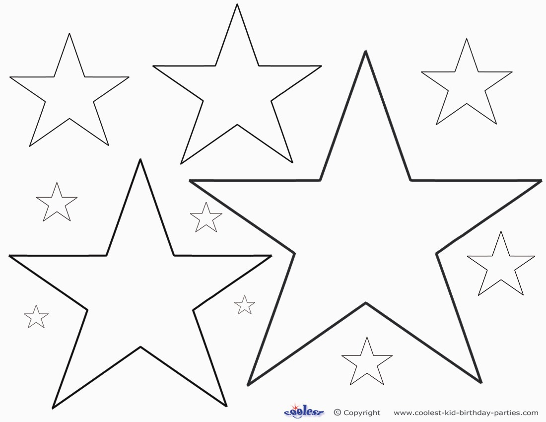 6 Best Of Different Size Star Stencils Printable For Free Printable - Free Printable Stars