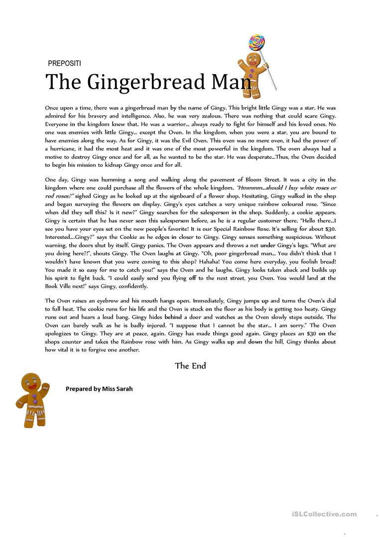 Free Printable Version Of The Gingerbread Man Story Free Printable