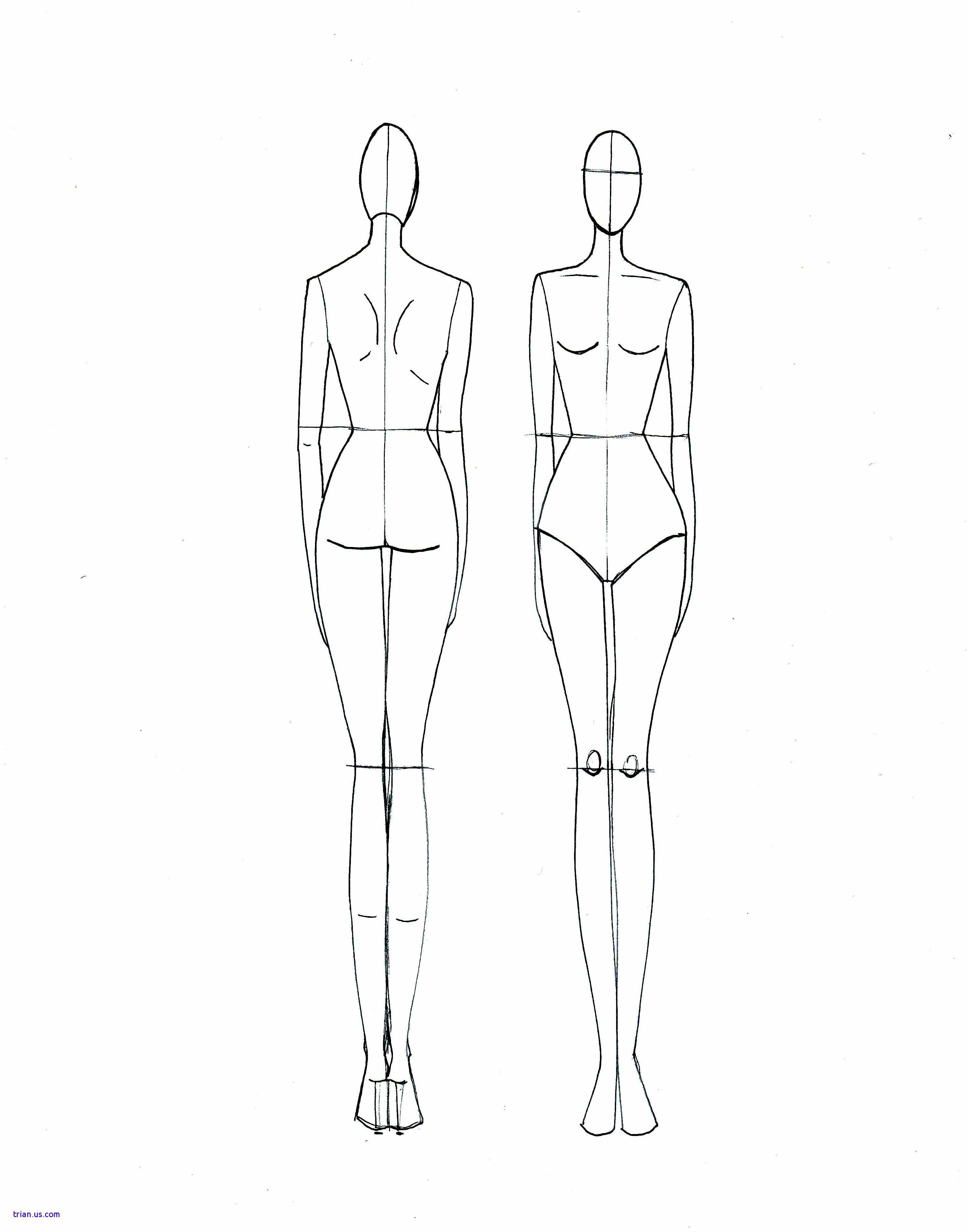 7 Drawing Template Back Model For Free Download On Ayoqq - Free Printable Fashion Model Templates