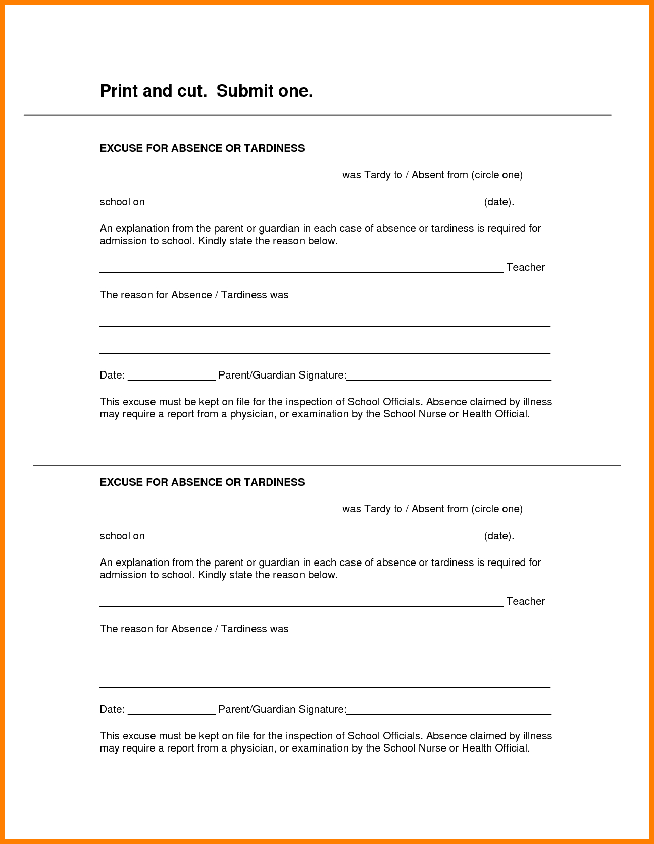 8+ Doctors Excuse Form | This Is Charlietrotter - Free Printable Doctor Excuse Notes