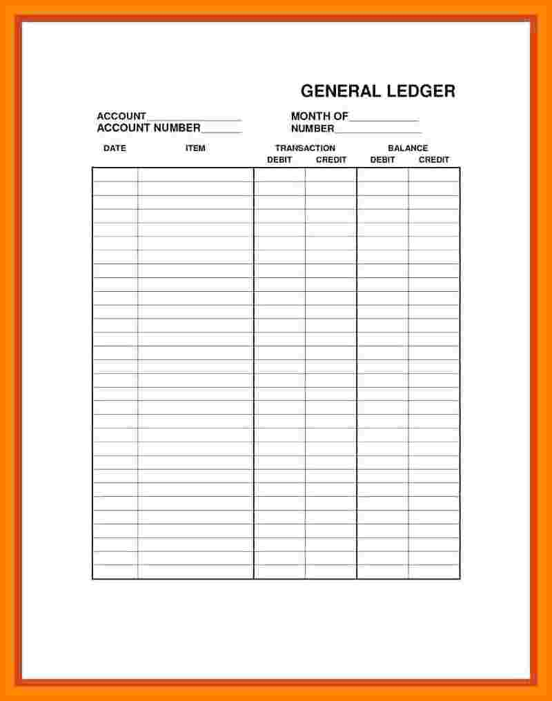 Free Printable Ledger Sheets Free Printable