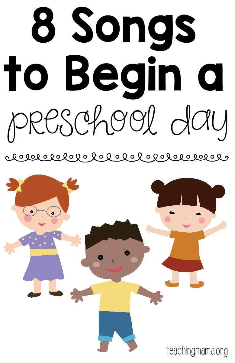 8 Songs To Begin A Preschool Day - Free Printable Song Posters! A - Free Printable Preschool Posters