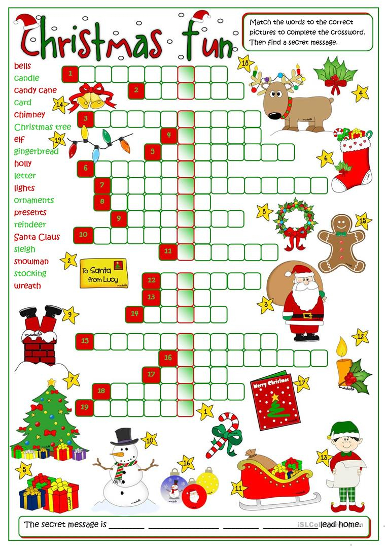923 Free Esl Christmas Worksheets - Christmas Fun Worksheets Printable Free