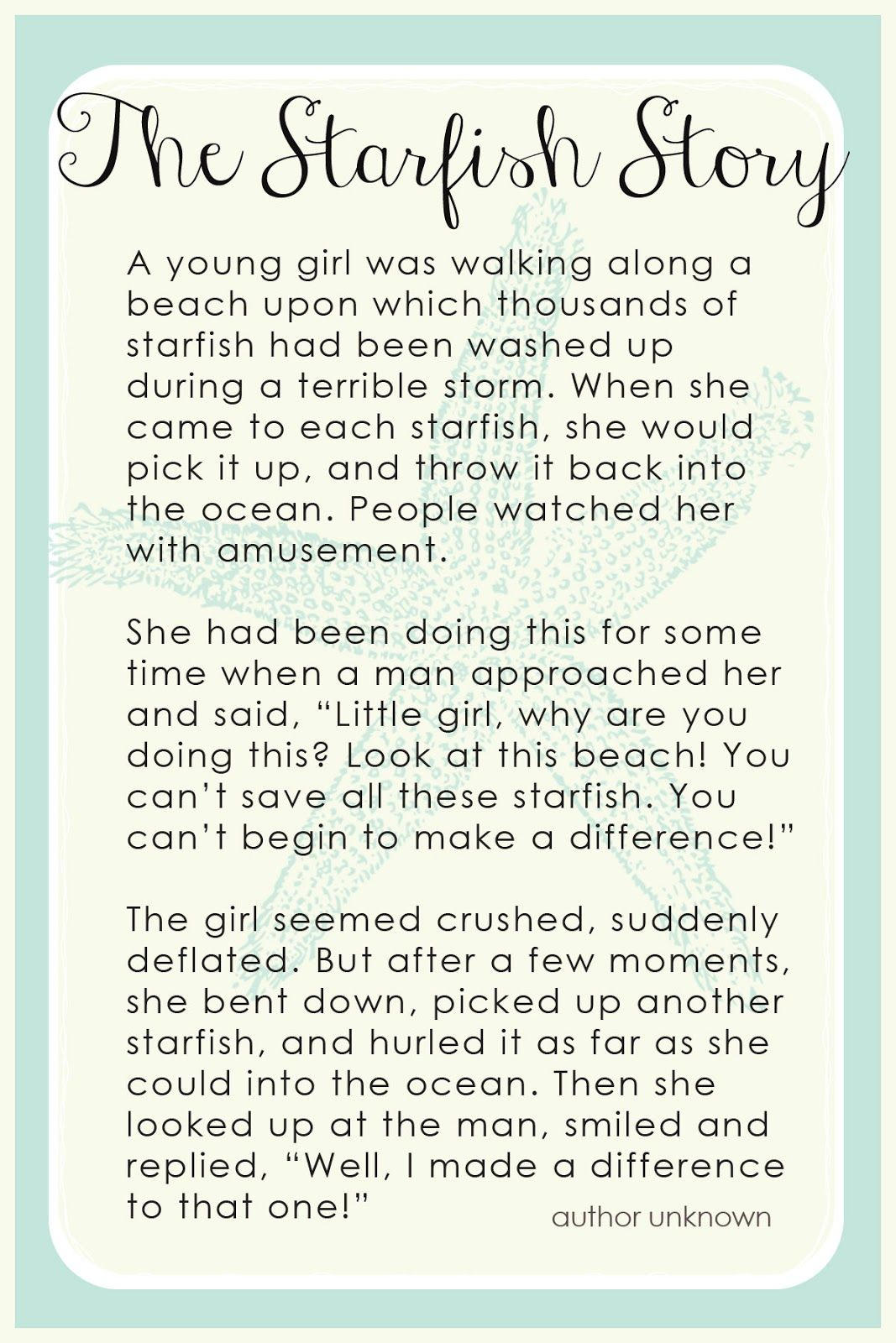 A Deeper Meaning | Children&amp;#039;s Activities | Pinterest | Starfish - Starfish Story Printable Free