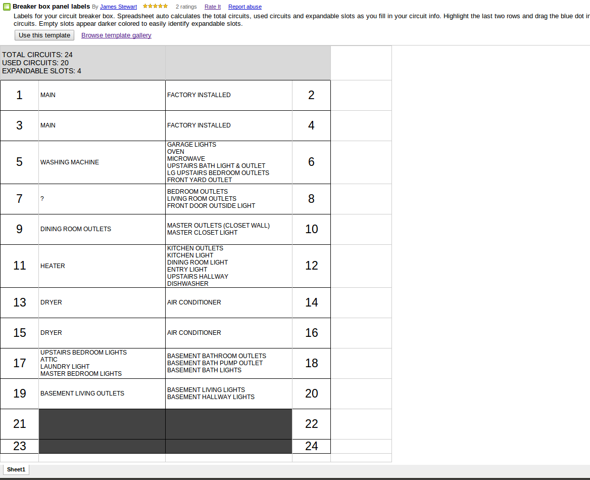 A Free #printable Google Document Template That Adjusts To Your - Free Printable Circuit Breaker Panel Labels