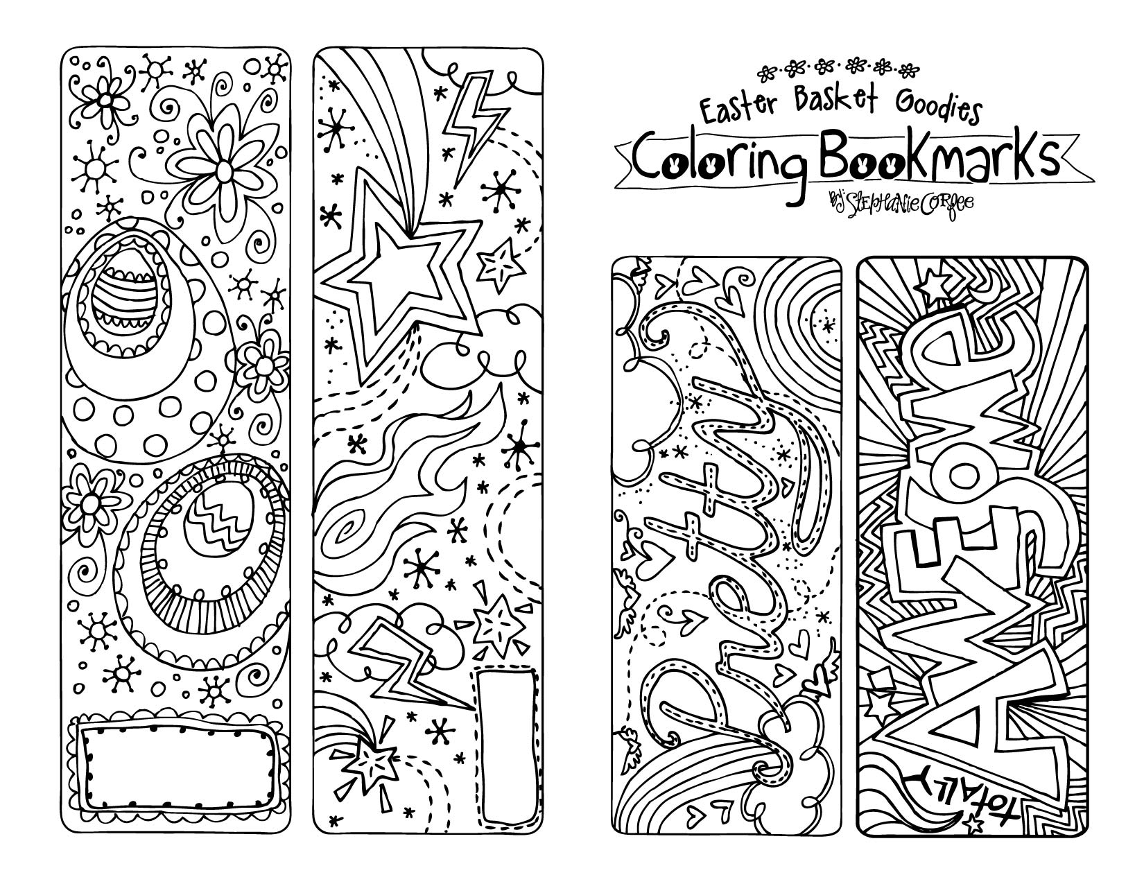 A Printable To Color This Easter! - Stephanie Corfee - Free Printable Christmas Bookmarks To Color