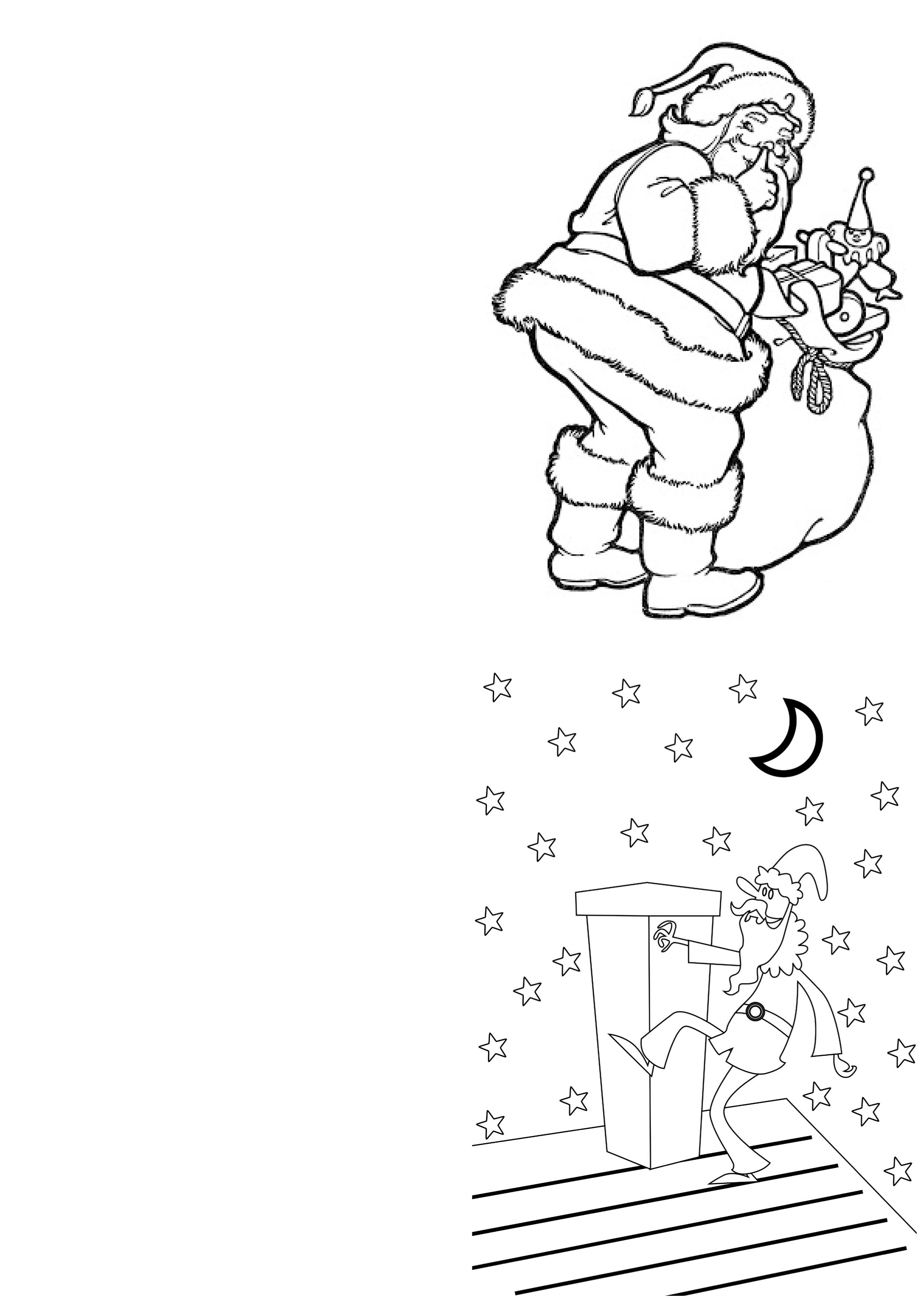 A Range Of Free Printable Christmas Cards Designs For Children To - Free Printable Christmas Cards To Color