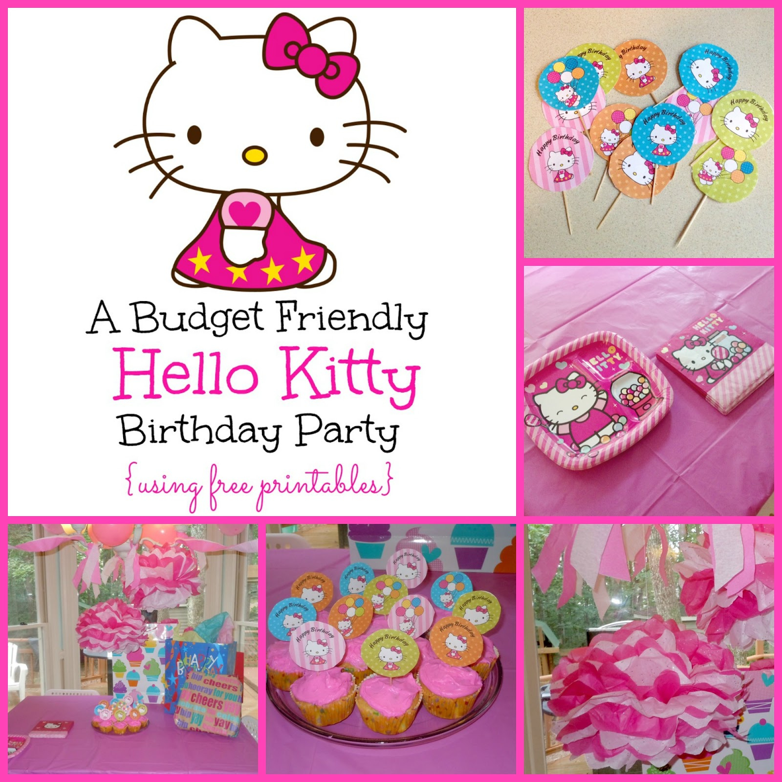 A Super Sweet Hello Kitty Birthday Party Using Free Printables - Free Printable Hello Kitty Pictures