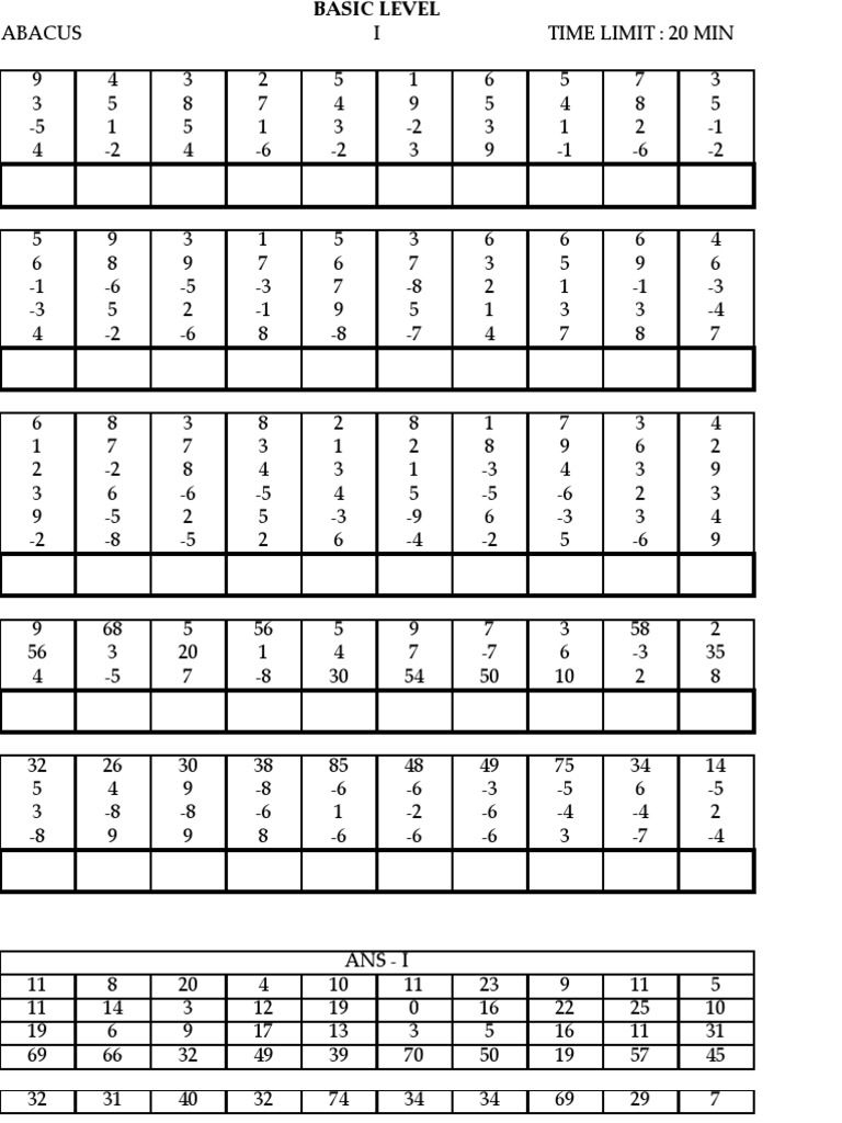 Abacus Worksheet For Level 3 | Free Printables Worksheet - Free Printable Abacus Worksheets