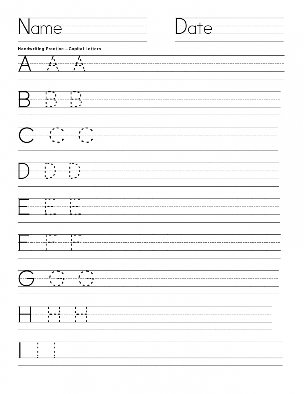 Abc Worksheets For Kindergarten – With Learning Also Printing - Free Printable Letter Writing Worksheets