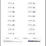 Adding Exponents Worksheets, Including Simple Problems Where   Free Printable Math Worksheets 6Th Grade Order Operations