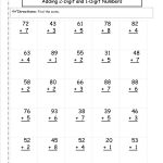 Adding Two Digit And One Digit Numbers | Satta | Pinterest   Free Printable Two Digit Addition Worksheets
