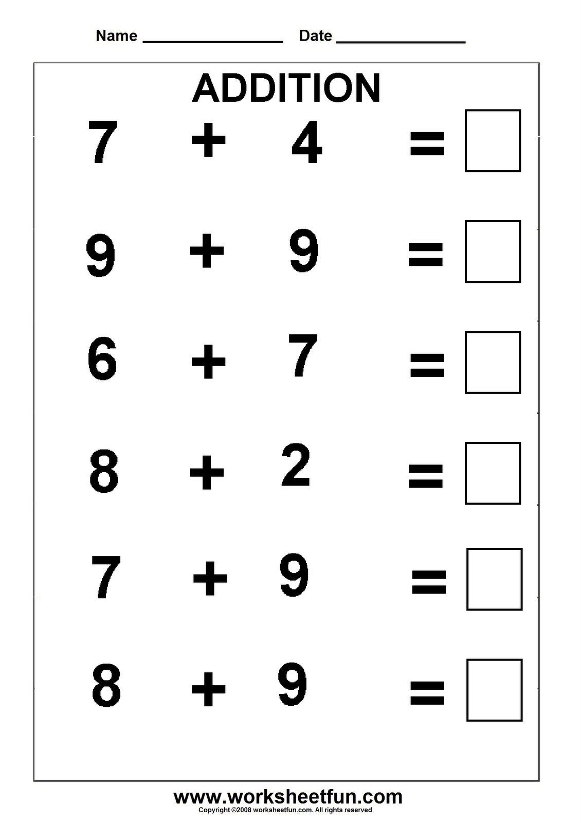 Addition | Adding-Subtraction | Pinterest | Kindergarten Addition - Free Printable Kindergarten Addition And Subtraction Worksheets