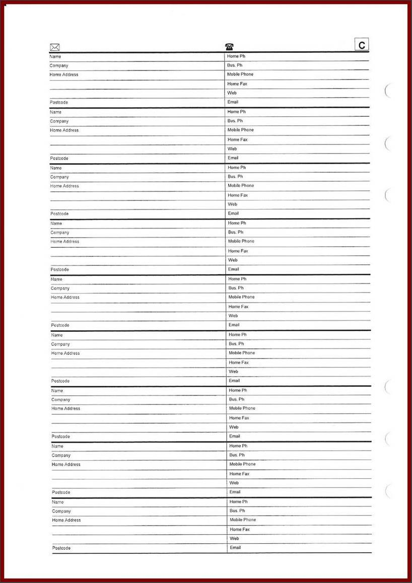 Address Book Printable And Pages Free With A5 Plus Online Together - Free Printable Address Book Software