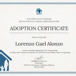 Adoption Certificate New Christening Certificate Template Choice   Free Printable Adoption Certificate