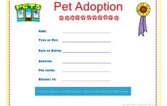 Free Printable Stuffed Animal Adoption Certificate