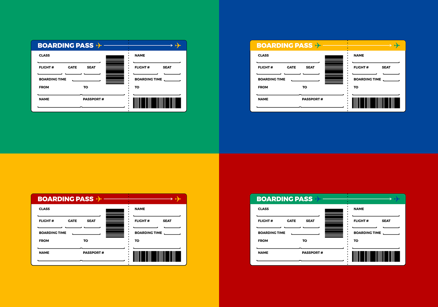 Airline Ticket - Boarding Pass Vector - Download Free Vector Art - Free Printable Boarding Pass