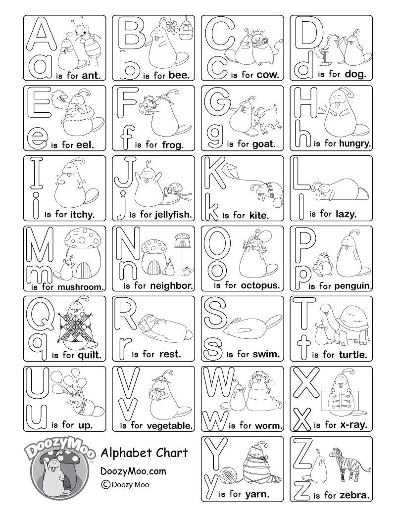 Alphabet Worksheets (Free Printables) - Doozy Moo - Free Printable Alphabet Worksheets
