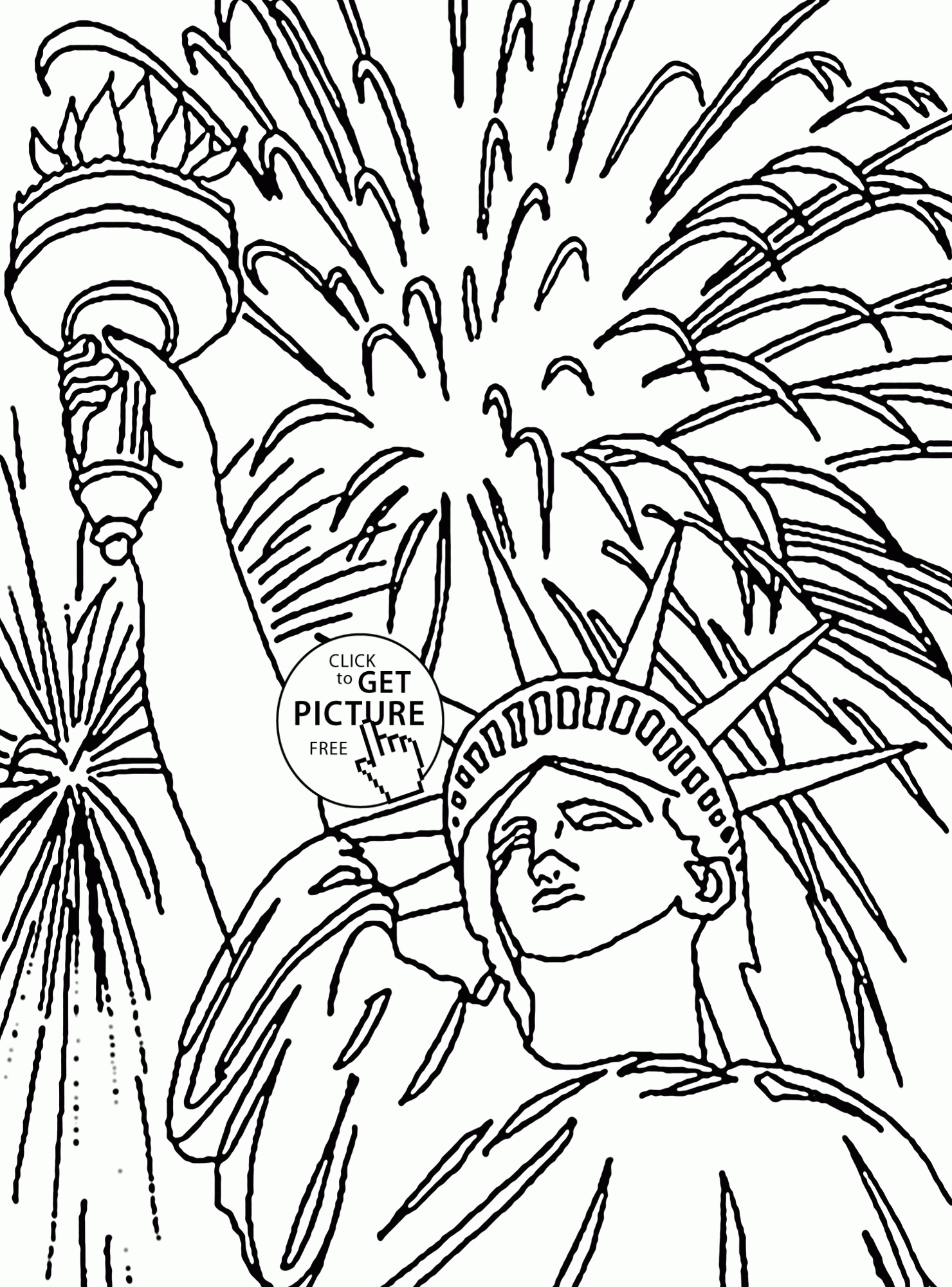 American Statue Of Liberty - Fourth Of July Coloring Page For Kids - Free Printable 4Th Of July Coloring Pages