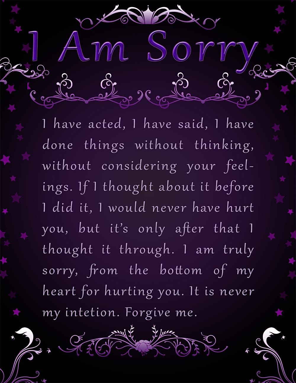 Apology Card Templates | 10+ Free Printable Word &amp;amp; Pdf - Free Printable I Am Sorry Cards