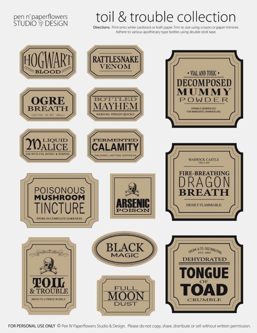 Apothecary Jar Labels | Toil – Apothecary Jar Labels – Label Maker Ideas - Free Printable Apothecary Jar Labels