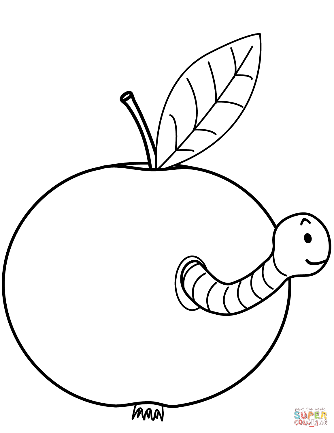 Apples Coloring Pages | Free Coloring Pages - Free Printable Worm Worksheets