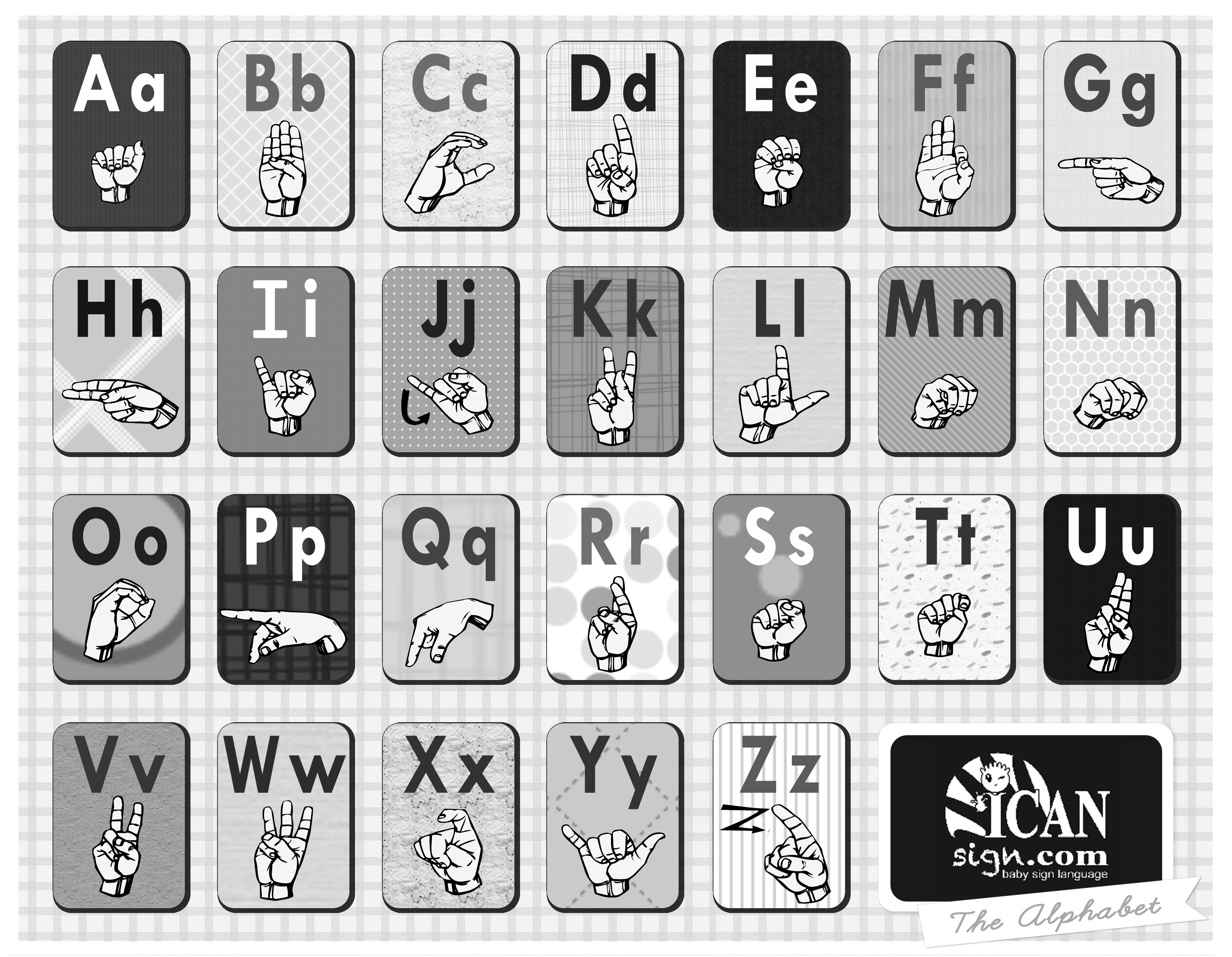 Asl Alphabet Chart And Asl Alphabet Flashcards | Baby Sign Language - Sign Language Flash Cards Free Printable