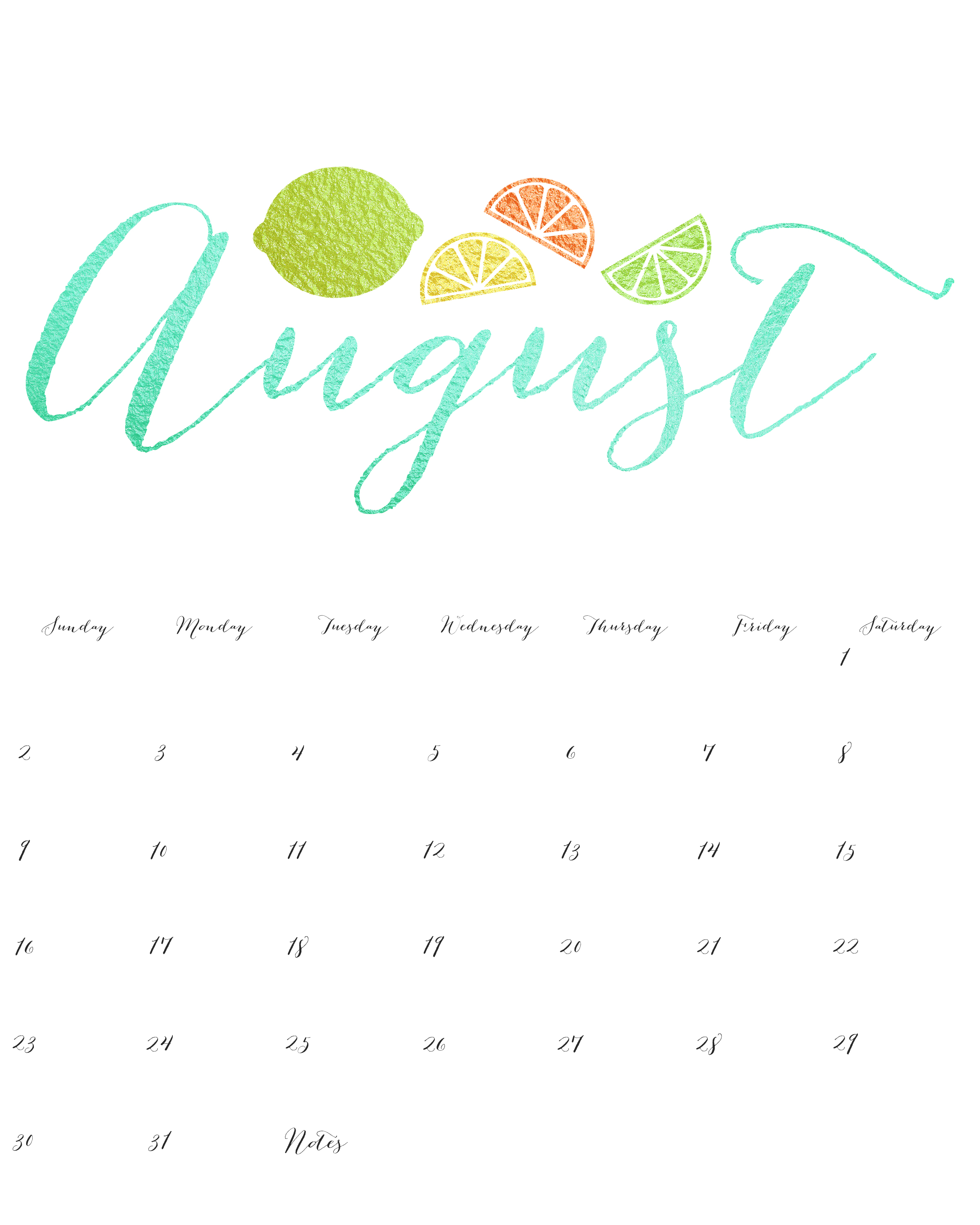 August 2015 Calendar Svg Free Library - Rr Collections - Free Printable Clipart For August