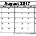 August 2017 Calendar | Otohondalongan   Free Printable August 2017