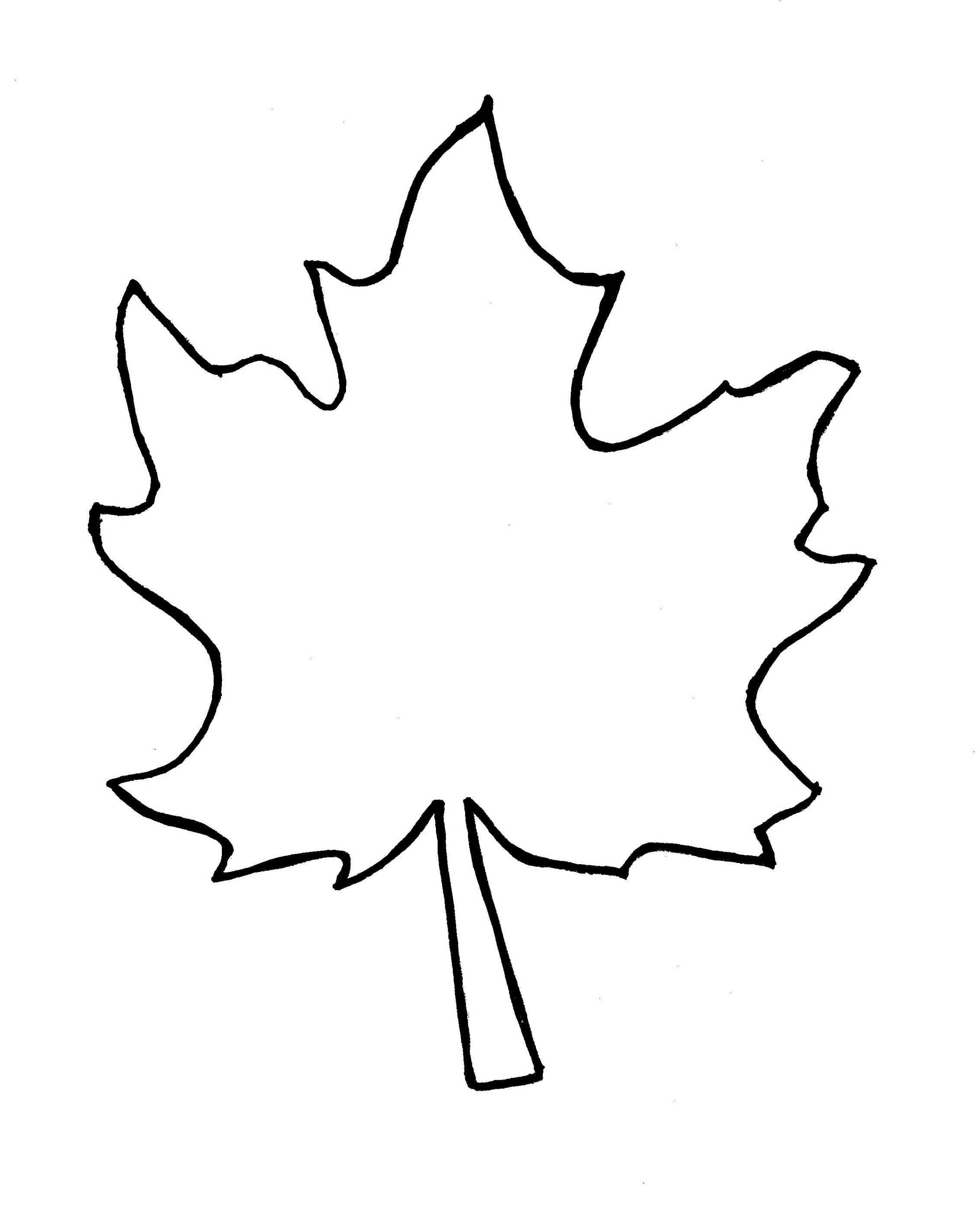 Autumn Leaf Outline Template Clipart Free To Use Clip Art Resource 2 - Free Printable Leaf Template