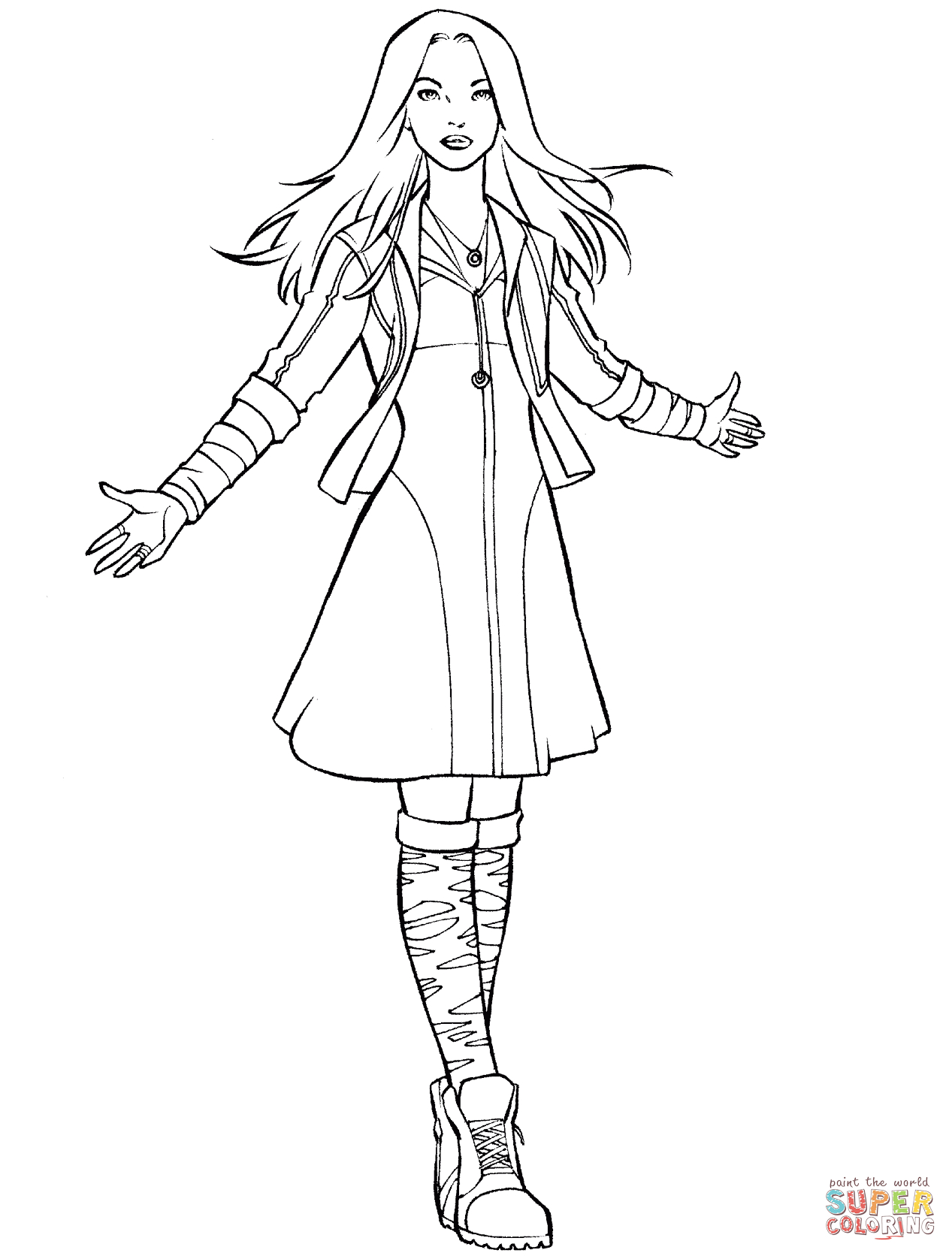 Avengers Scarlet Witch Coloring Page | Free Printable Coloring Pages - Free Printable Pictures Of Witches