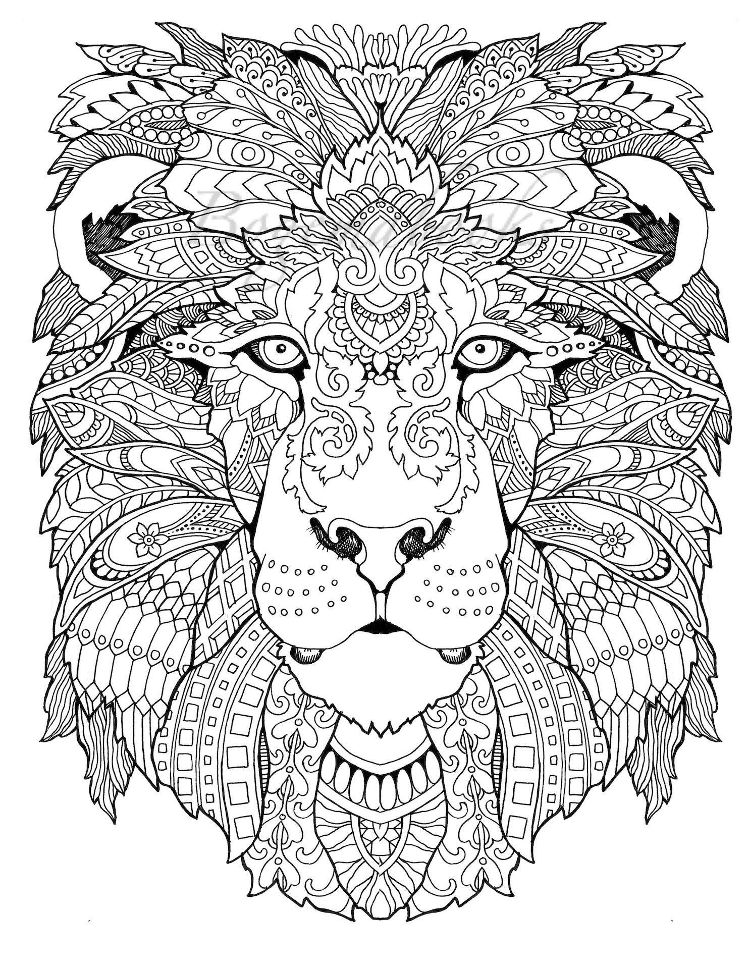 Awesome Animals Adult Coloring Book Coloring Pages Pdf | Awesome - Free Printable Coloring Books Pdf