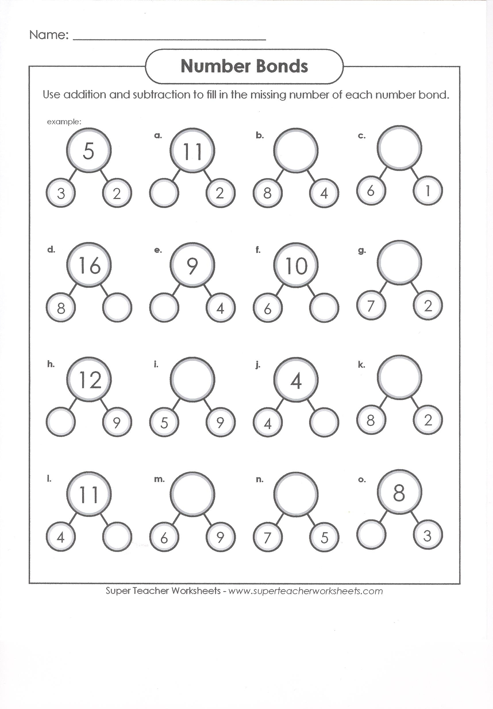 Awesome Decomposing Numbers Worksheet For Kindergarten | Fun Worksheet - Free Printable Number Bonds Worksheets For Kindergarten