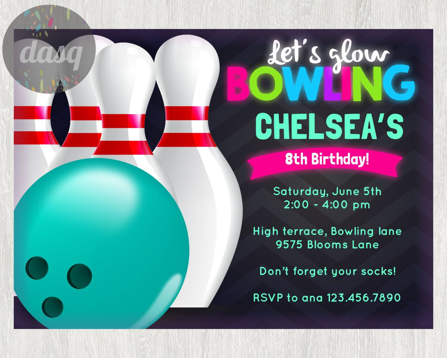 Awesome Free Template Free Printable Bowling Birthday Invitations - Free Printable Bowling Ball Template