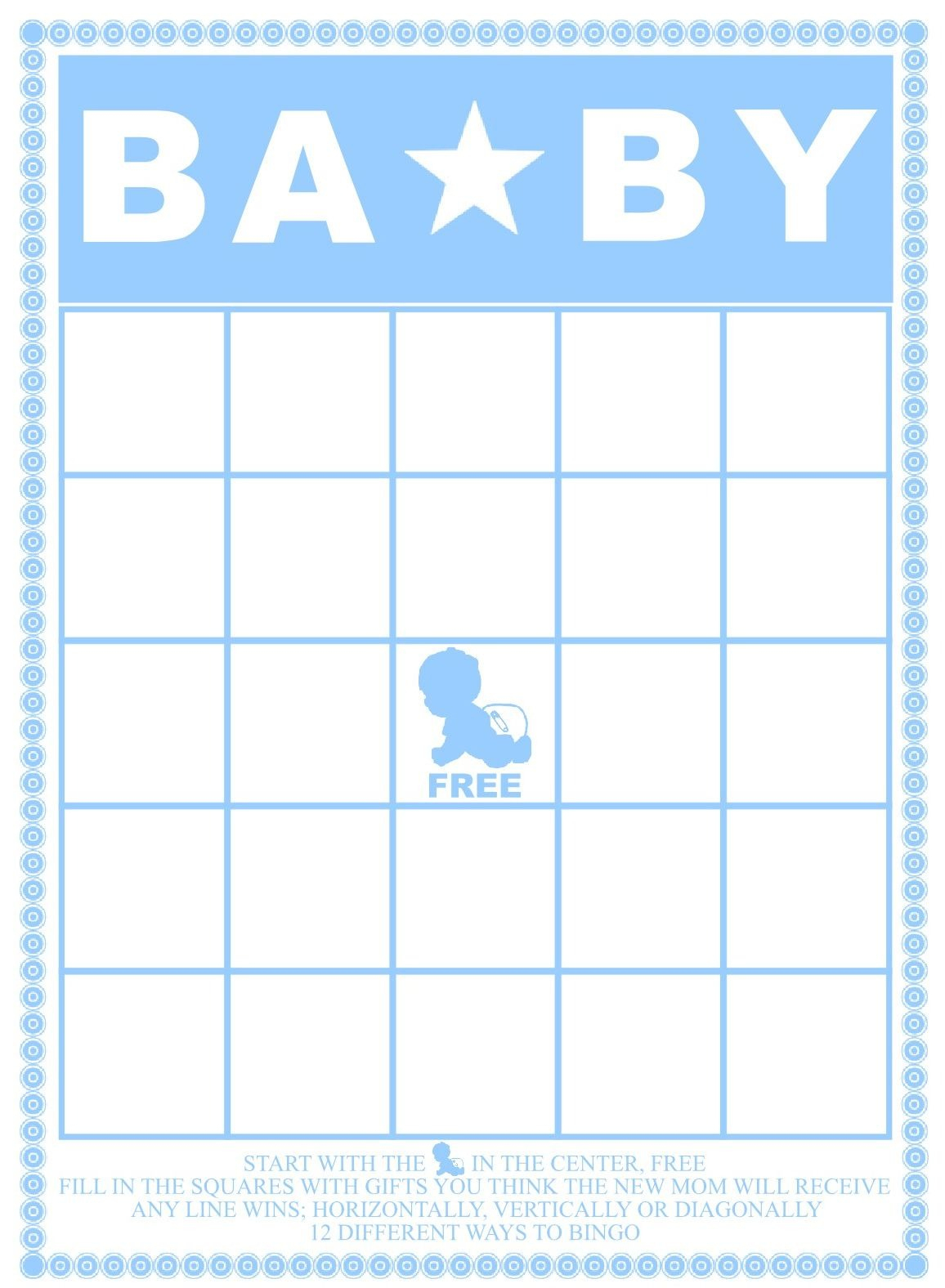 Baby Bingo Template | Madinbelgrade - Baby Bingo Free Printable Template