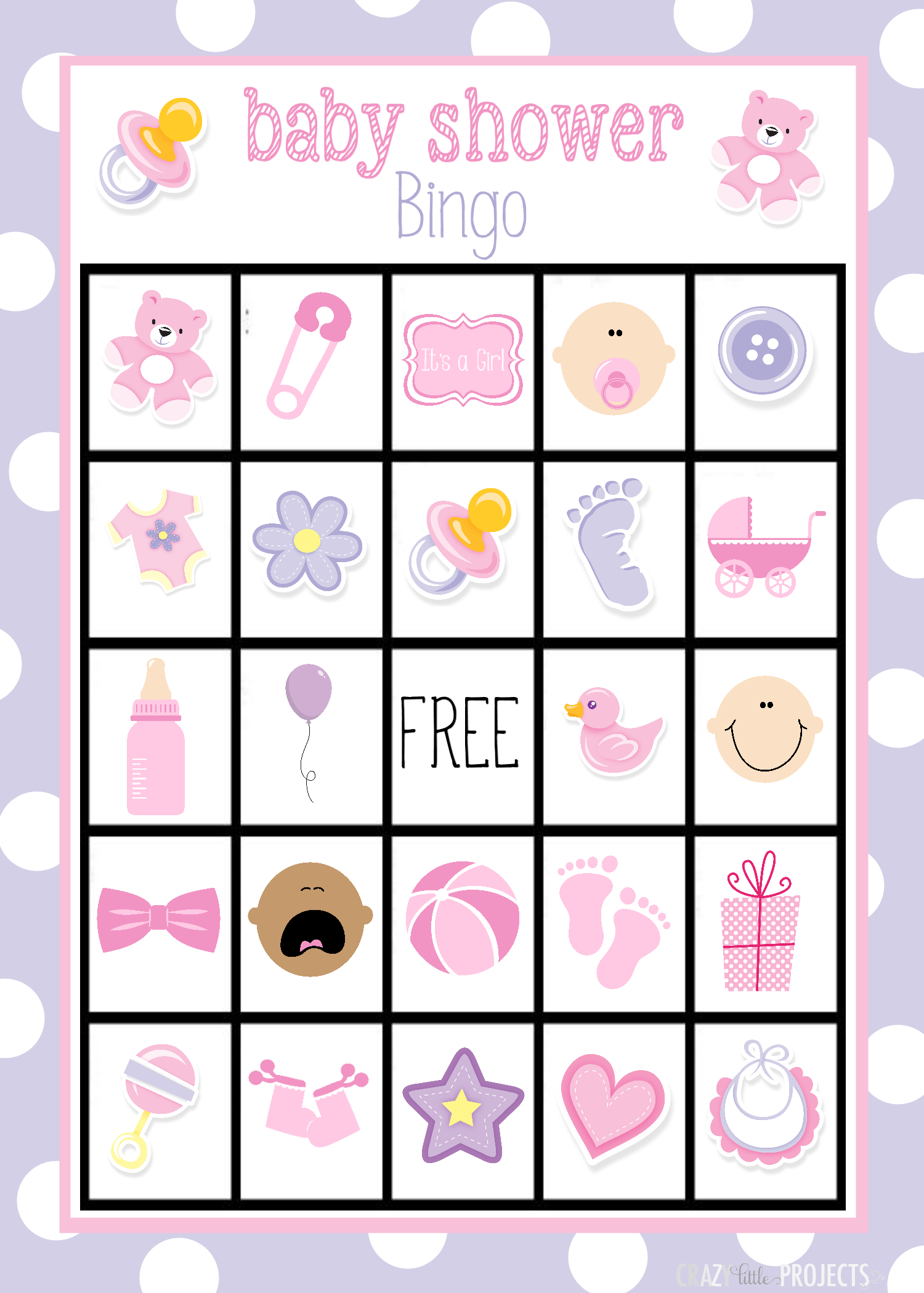 Baby Shower Bingo Cards - Free Printable Baby Shower Bingo Cards