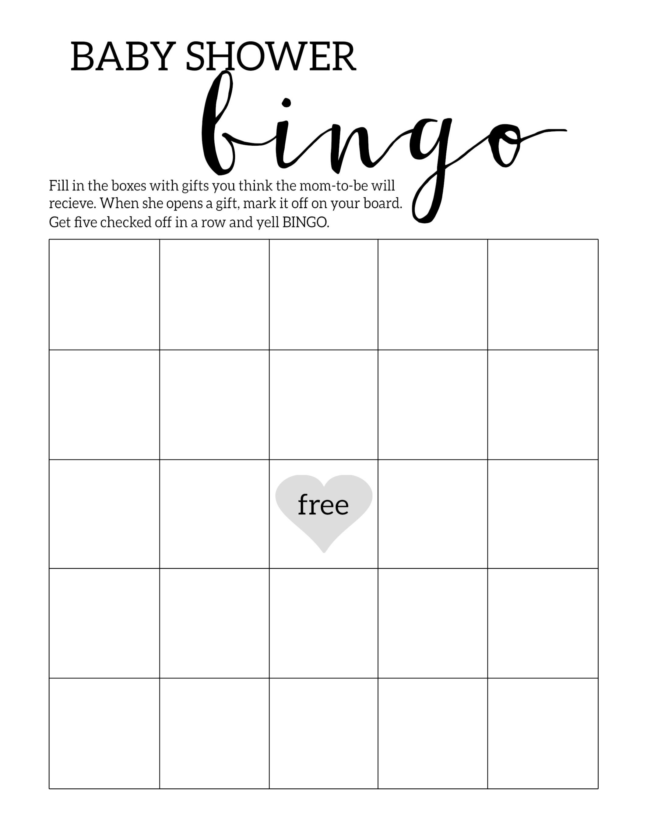 Baby Shower Bingo Printable Cards Template | Baby Shower | Baby - Baby Bingo Free Printable Template