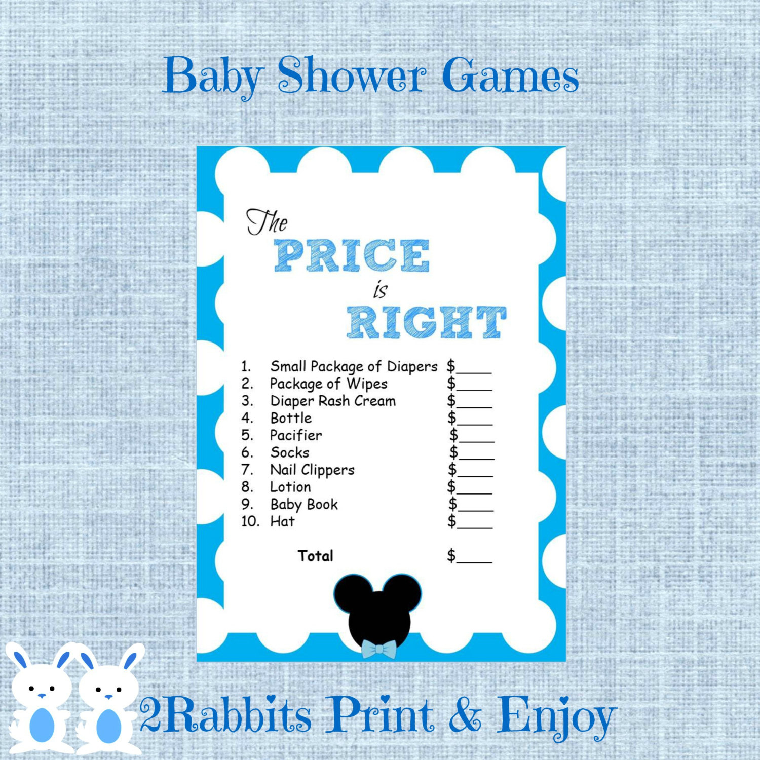 Baby Shower Games Clipart Collection - Free Printable Mickey Mouse Baby Shower Games
