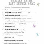 Baby Shower Games: Nursery Rhyme   Frugal Fanatic   Free Printable Nursery Rhymes Songs