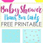 Baby Shower Thank You Cards Free Printable ~ Daydream Into Reality   Free Printable Baby Shower Thank You Cards